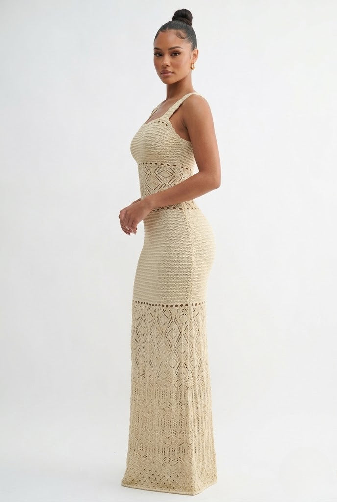 Lila knit Maxi Dress