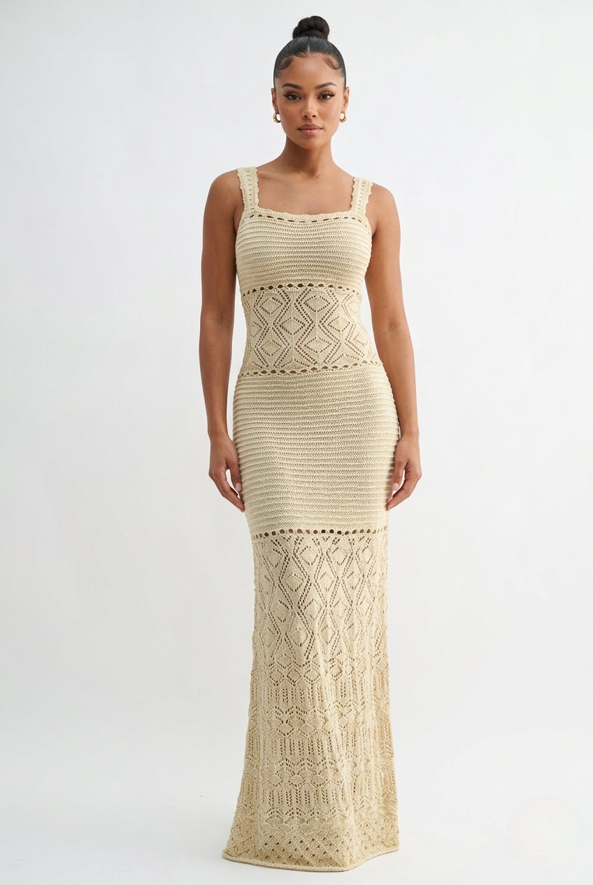 Lila knit Maxi Dress